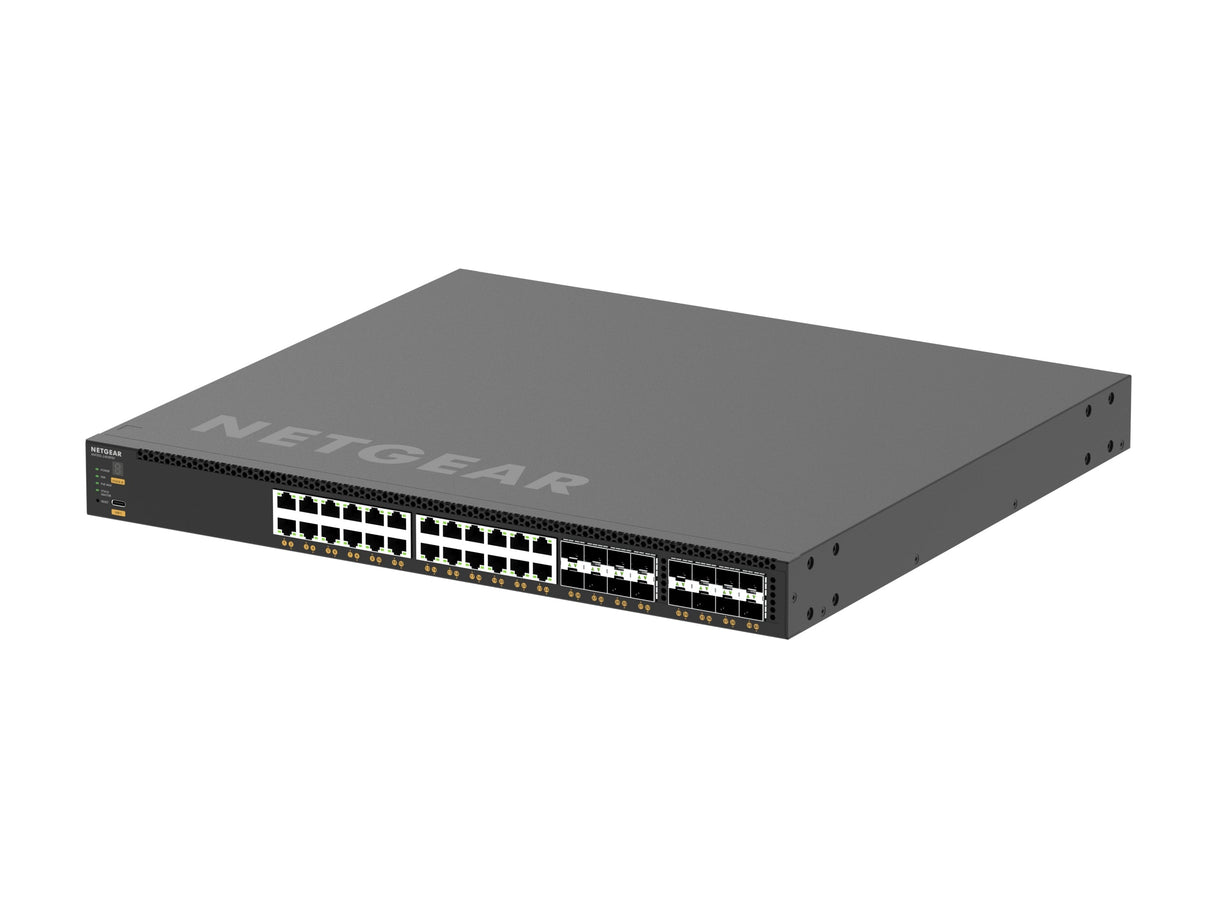 NETGEAR M4350 XSM4340V 40-Port 24x10G/Multi-Gig PoE++ (290W base, up to 1,770W), 8xSFP+ and 8xSFP28 25G Managed Switch