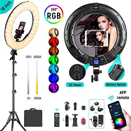 Viltrox WE - 10 Dimmable 18'' RGB LED Ring Light - Viltrox StoreLed video light