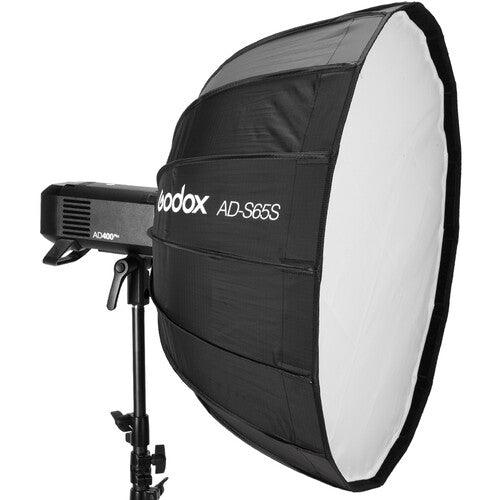 Godox AD-S65S Parabolic Softbox with Godox Mount and Grid (Gold/Silver, 25.6")