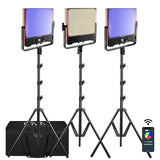 GVM 50SM 50w Bi-color & RGB Double-sided Light Soft Panel LED Video Light 2-light-kit