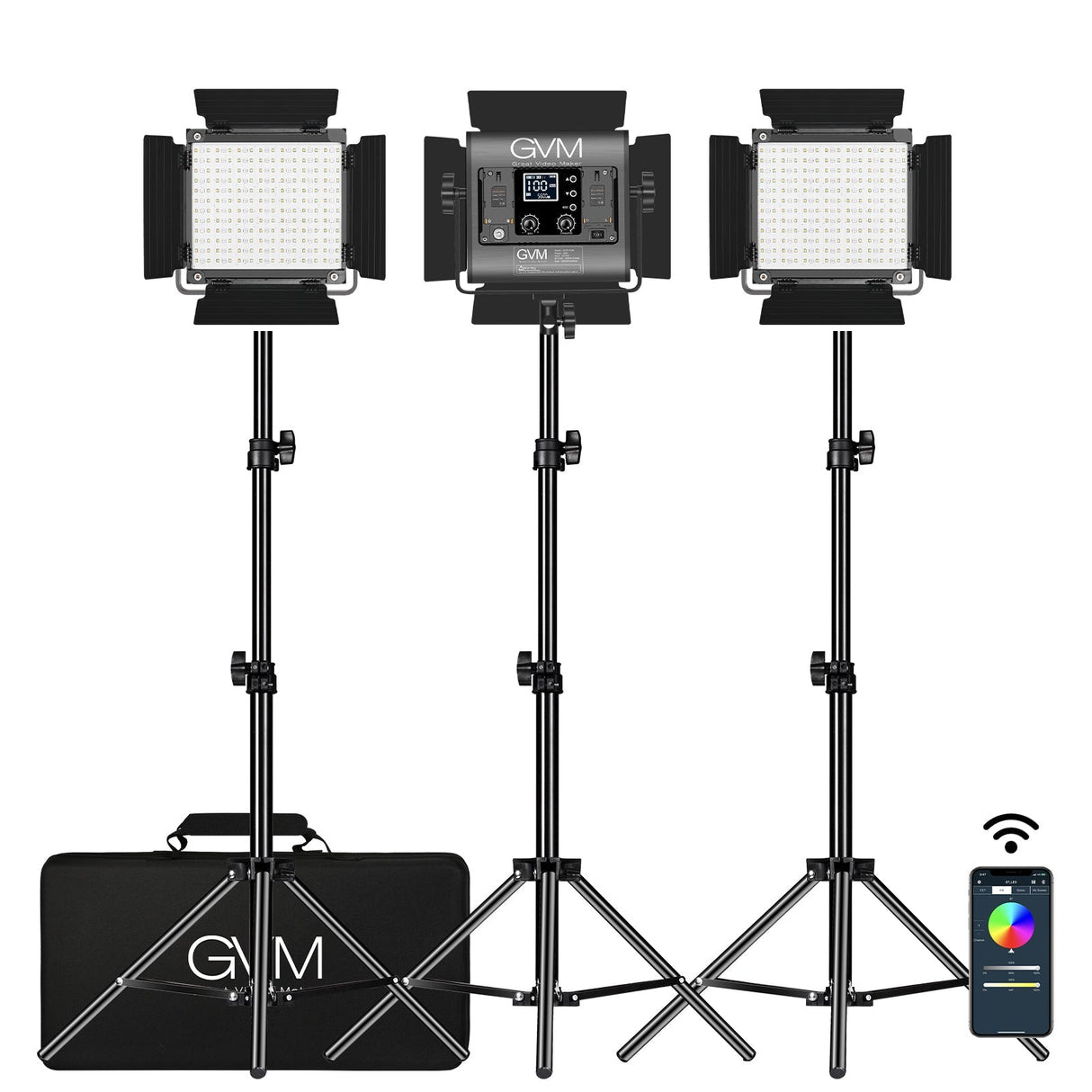 GVM-800D-II 40W Bi-color and RGB Video Panel Light