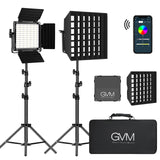 GVM-800D-II 40W Bi-color and RGB Video Panel Light With Softbox