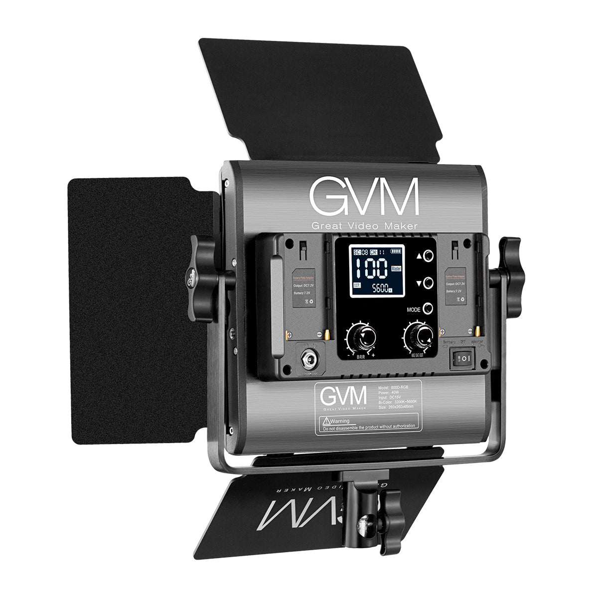 GVM-800D-II 40W Bi-color and RGB Video Panel Light