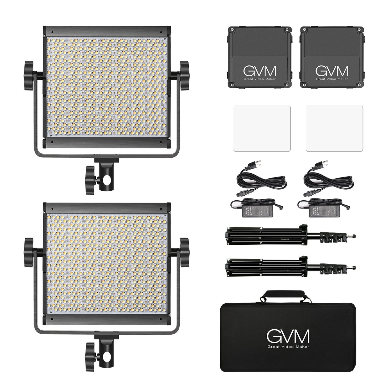 GVM 850D rgb led studio video light kit