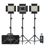 GVM 850D rgb led studio video light kit