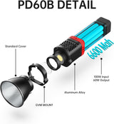 GVM PD60B 60W Hand-held Waterproof LED Light Spotlights