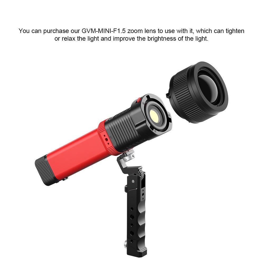 GVM-PD60C Waterproof Built-in Battery Model 60W Flashlight (RGB)