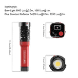 GVM-PD60C Waterproof Built-in Battery Model 60W Flashlight (RGB)