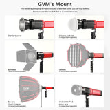 GVM-PD60C Waterproof Built-in Battery Model 60W Flashlight (RGB)