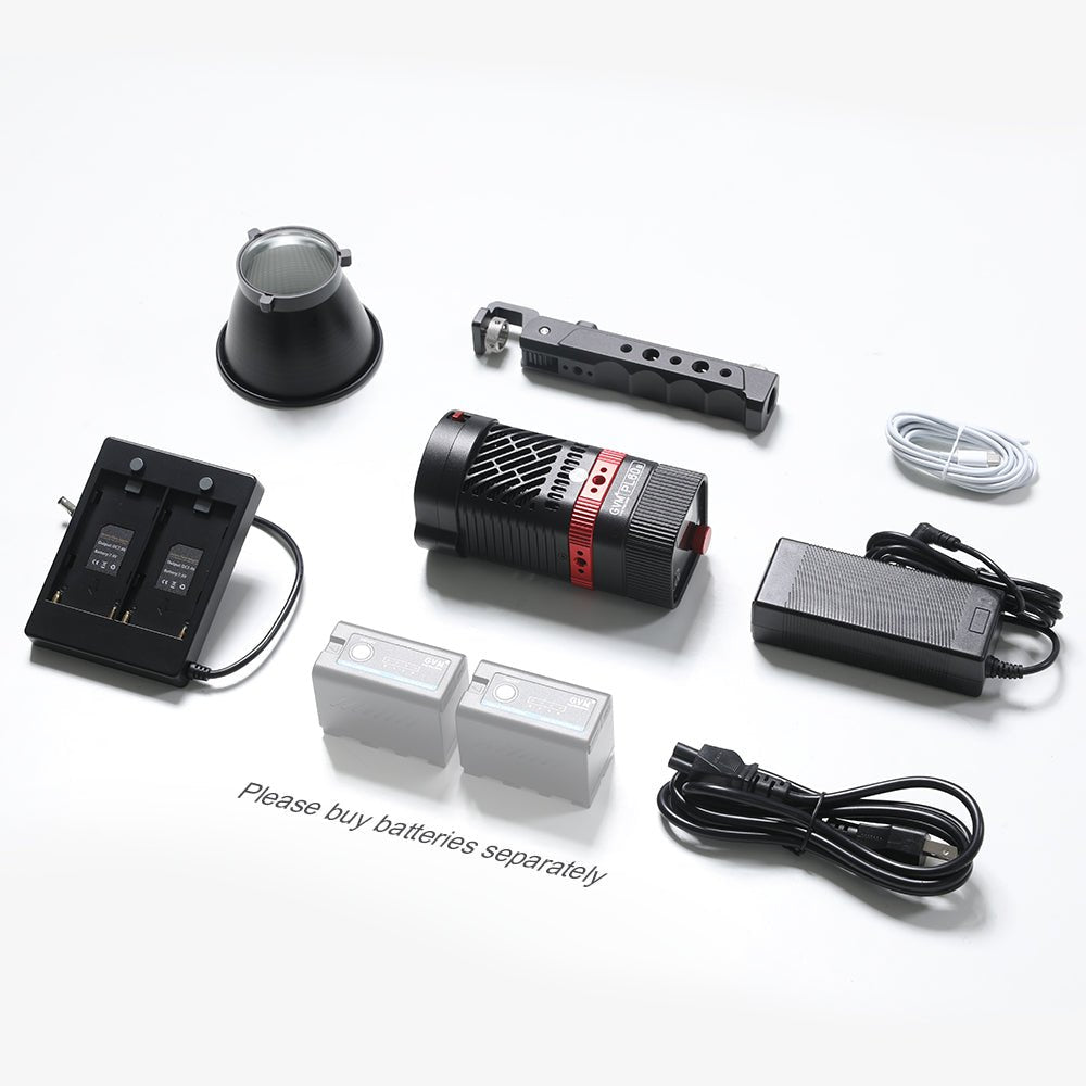 GVM-PL60B Waterproof External Model 60W Flashlight Light (Dual Color Temperature)