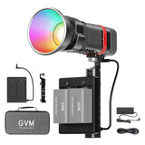 GVM PL60C Waterproof External 60W RGB Flashlight with Battery