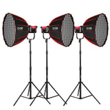 GVM PRO-SD300B 300W Bi-Color Monolight With Softbox  3 kits