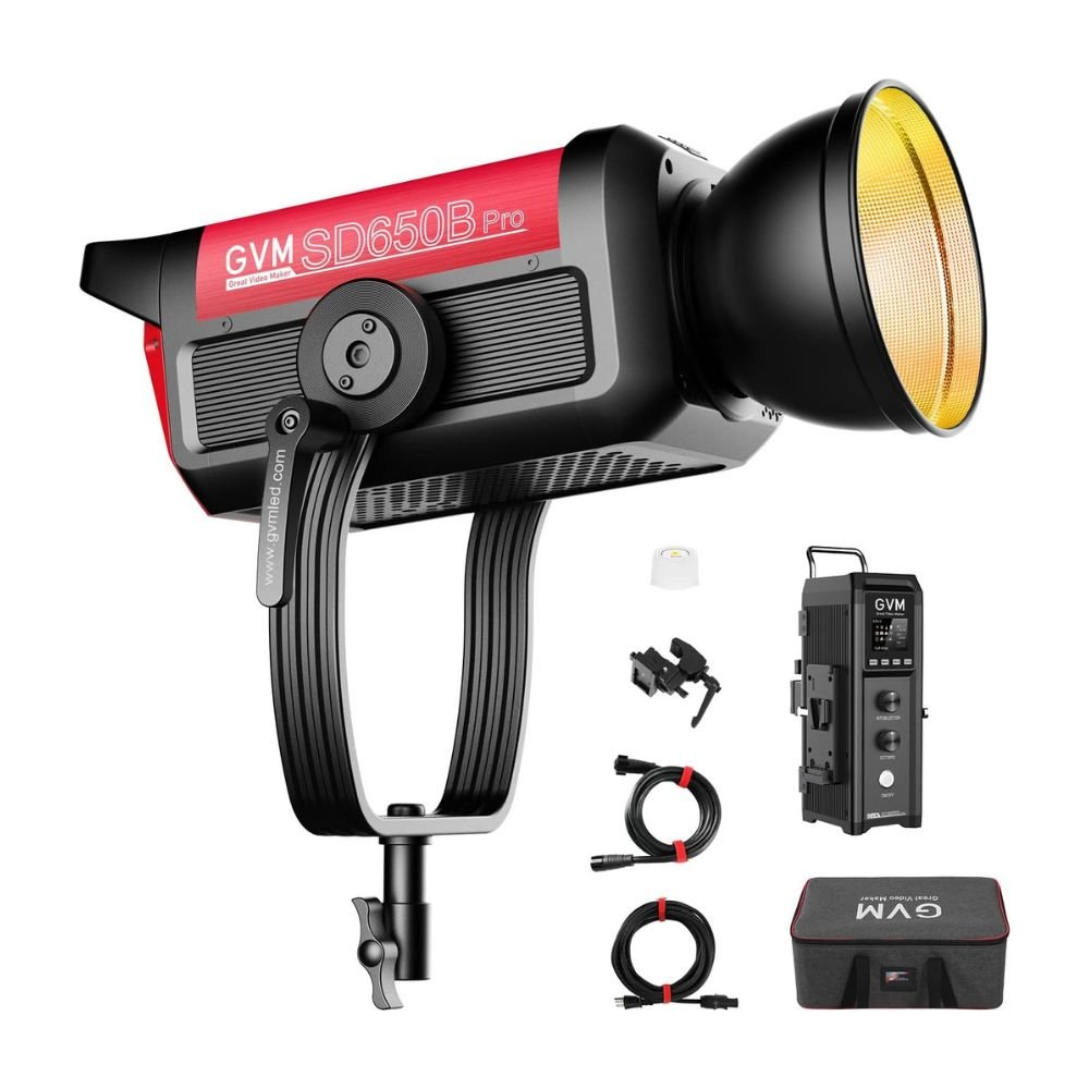 GVM PRO-SD650B 650W Waterproof Bi-Color Monolight(V-mount & Mesh Bluetooth)