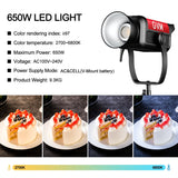 GVM PRO-SD650B 650W Waterproof Bi-Color Monolight(V-mount & Mesh Bluetooth)