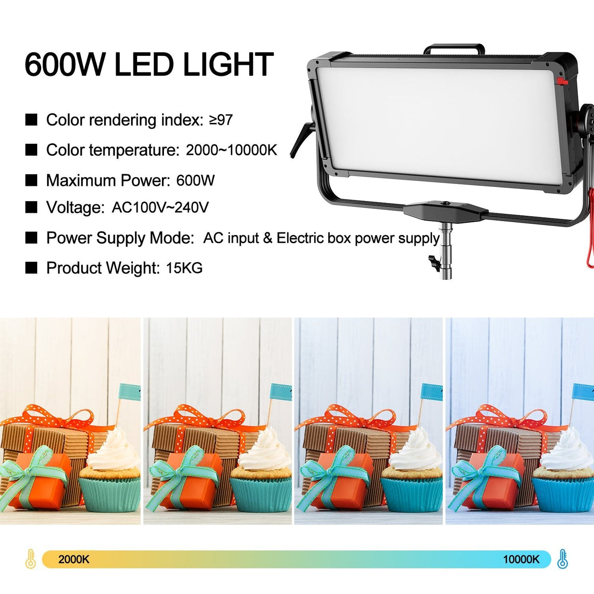 GVM  PRO YU600C Led Video Lights Panel Rgb And Bi-Color Studio Light