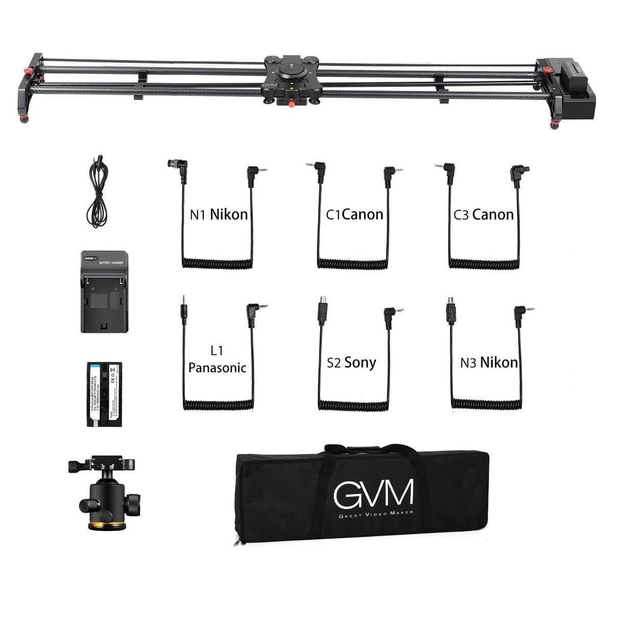 GVM Silder-120 Professional Carbon Fiber Motorized Camera Slider (48”)