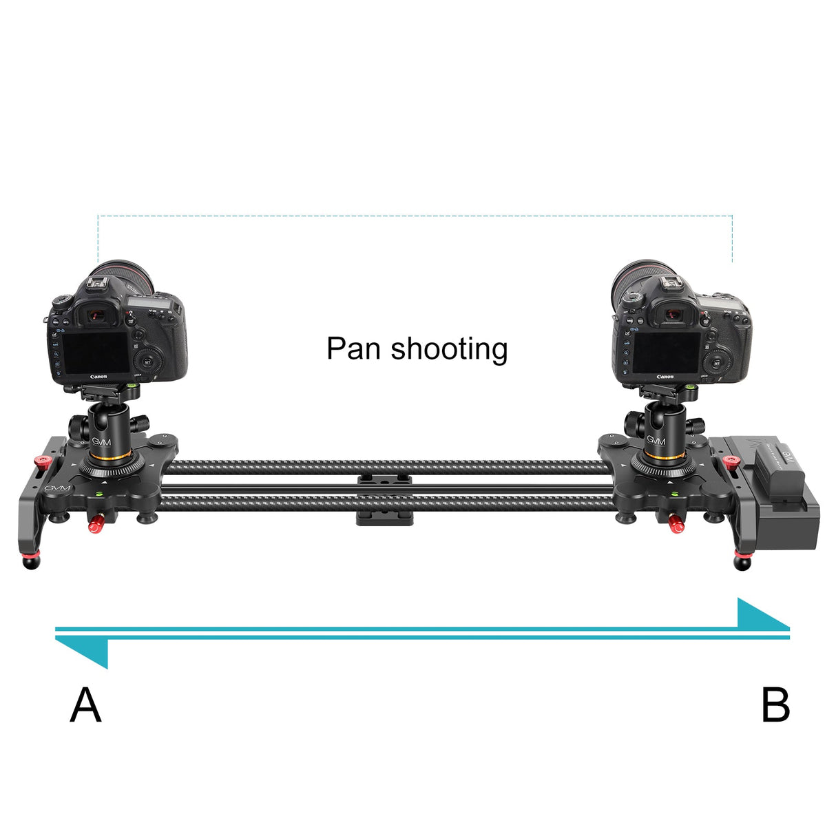 GVM SLIDER-80 Wireless Professional Carbon Fiber Motorized Camera Slider (32")