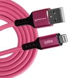 iJustine Pink Lightning Cable for iPhone Charging & Sync USB-C & USB-A (1 Meter/3.3FT)