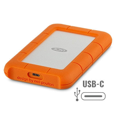 LaCie Rugged USB-C Portable Hard Drive - 1TB