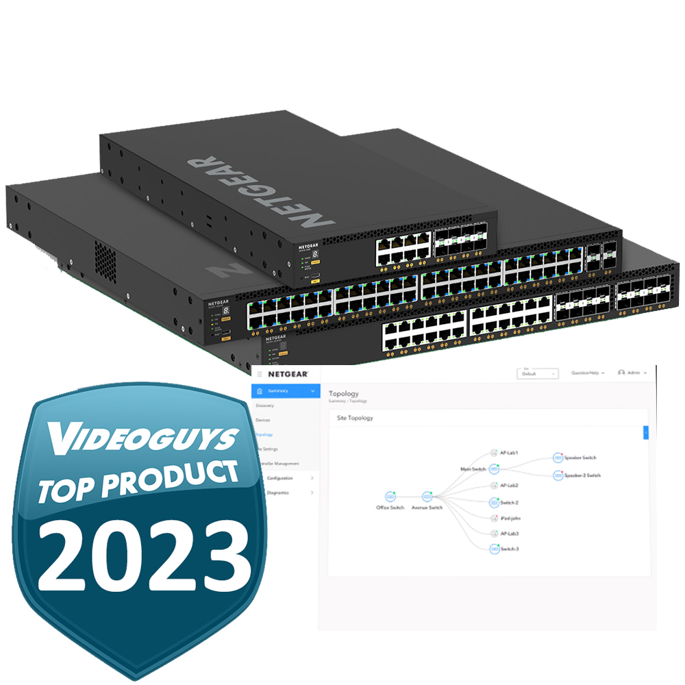 NETGEAR M4350 XSM4324 24-Port 12x10G/Multi-Gig and 12xSFP+ Desktop Managed Switch