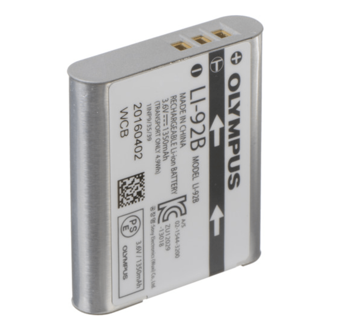 Olympus LI-92B Rechargeable Lithium-Ion Battery (3.6V, 1350mAh)