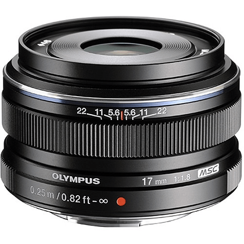 Olympus M.Zuiko Digital 17mm f/1.8 Lens (Black)