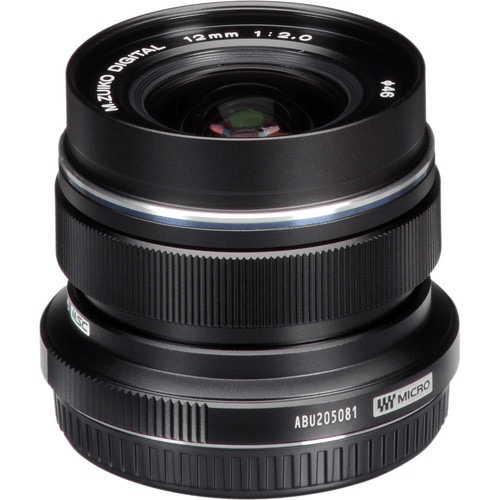 Olympus M.Zuiko Digital ED 12mm f/2.0 Lens (Black)