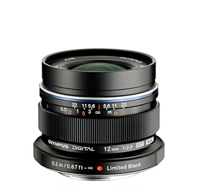 Olympus M.Zuiko Digital ED 12mm f/2.0 Lens (Black)