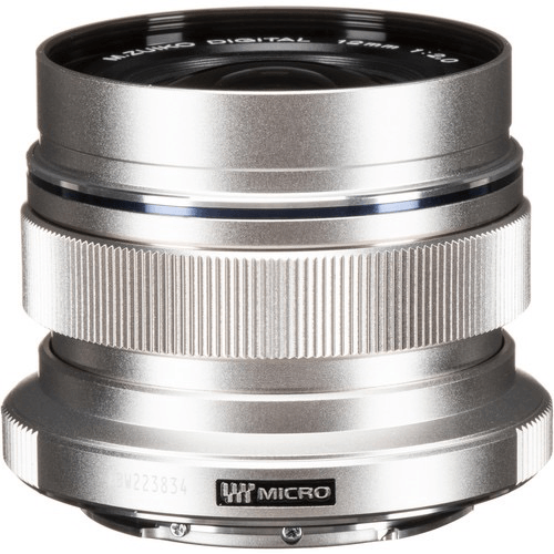 Olympus M.Zuiko Digital ED 12mm f/2.0 Lens (Silver)