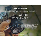 OM SYSTEM M.Zuiko Digital ED 9-18mm f/4-5.6 II Lens (Micro Four Thirds)