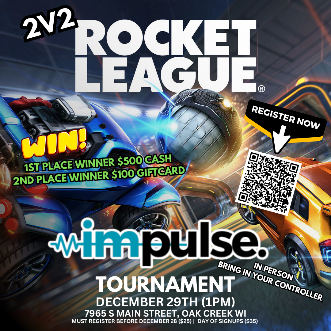 2v2 Rocket League Tournament Entry (Must Register before December 28)