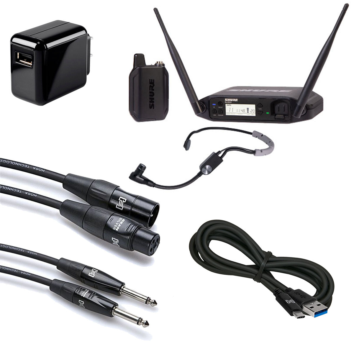 Shure GLXD14+SM35 Wireless Headset System with SM35 Microphone CABLE KIT