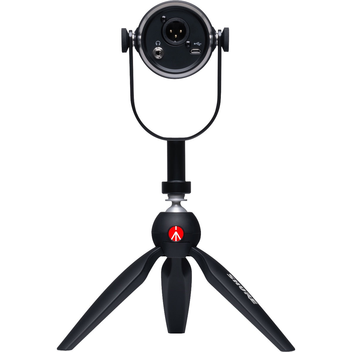 Shure MV7 Podcast Microphone Kit with Manfrotto Desktop Tripod