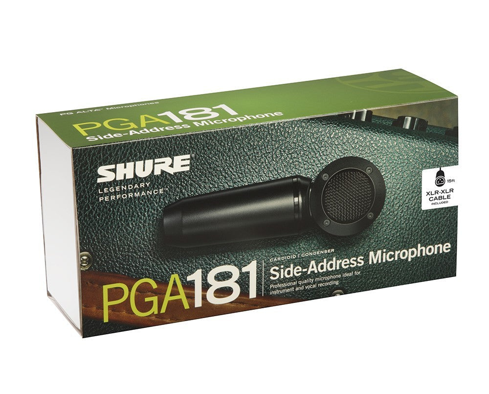 Shure PGA181 Side-Address Condenser Microphone with XLR Cable