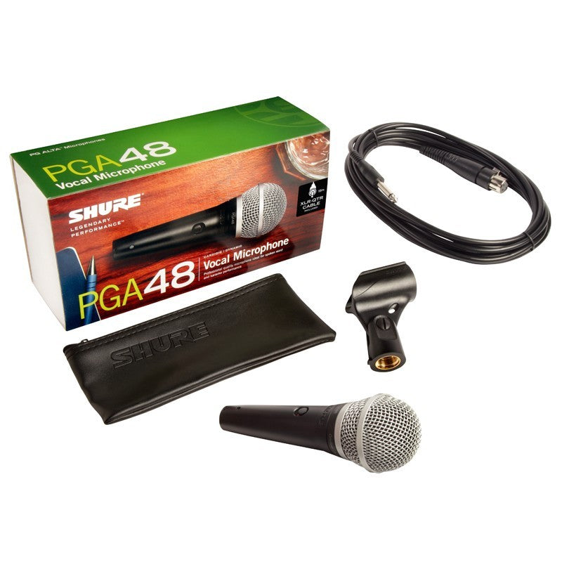 Shure PGA48 Cardioid Dynamic Vocal Microphone with 1/4" Cable