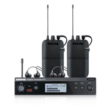 Shure P3TR112GR PSM 300 Twin Pack Wireless Personal Monitor System