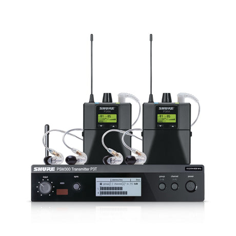 Shure P3TRA215TWP PSM 300 Twin Pack Pro Wireless Personal Monitor System