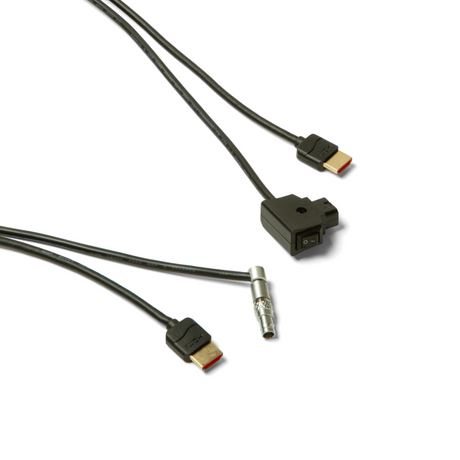 4 Pin Lemo Compatible Power and HDMI Video Cable with Power Switch