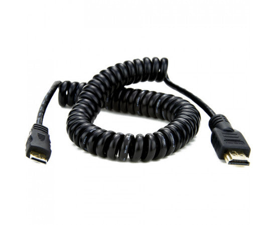 Atomos AtomFLEX HDMI (Type-A) Male to Mini-HDMI (Type-C) Male Coiled Cable (16 to 32")