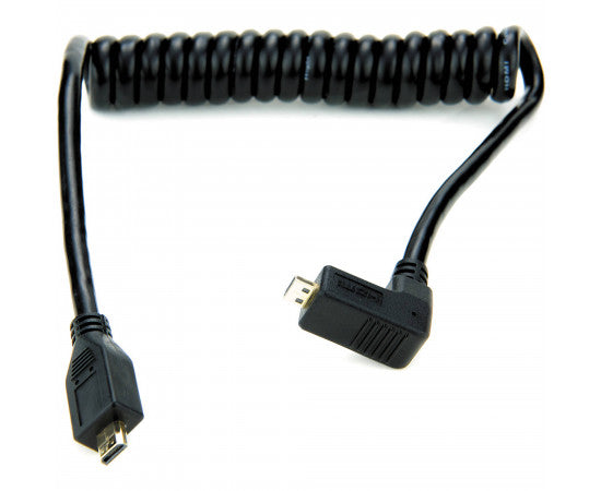 Atomos Right-Angle Micro to Micro HDMI Coiled Cable (11.8 to 17.7")